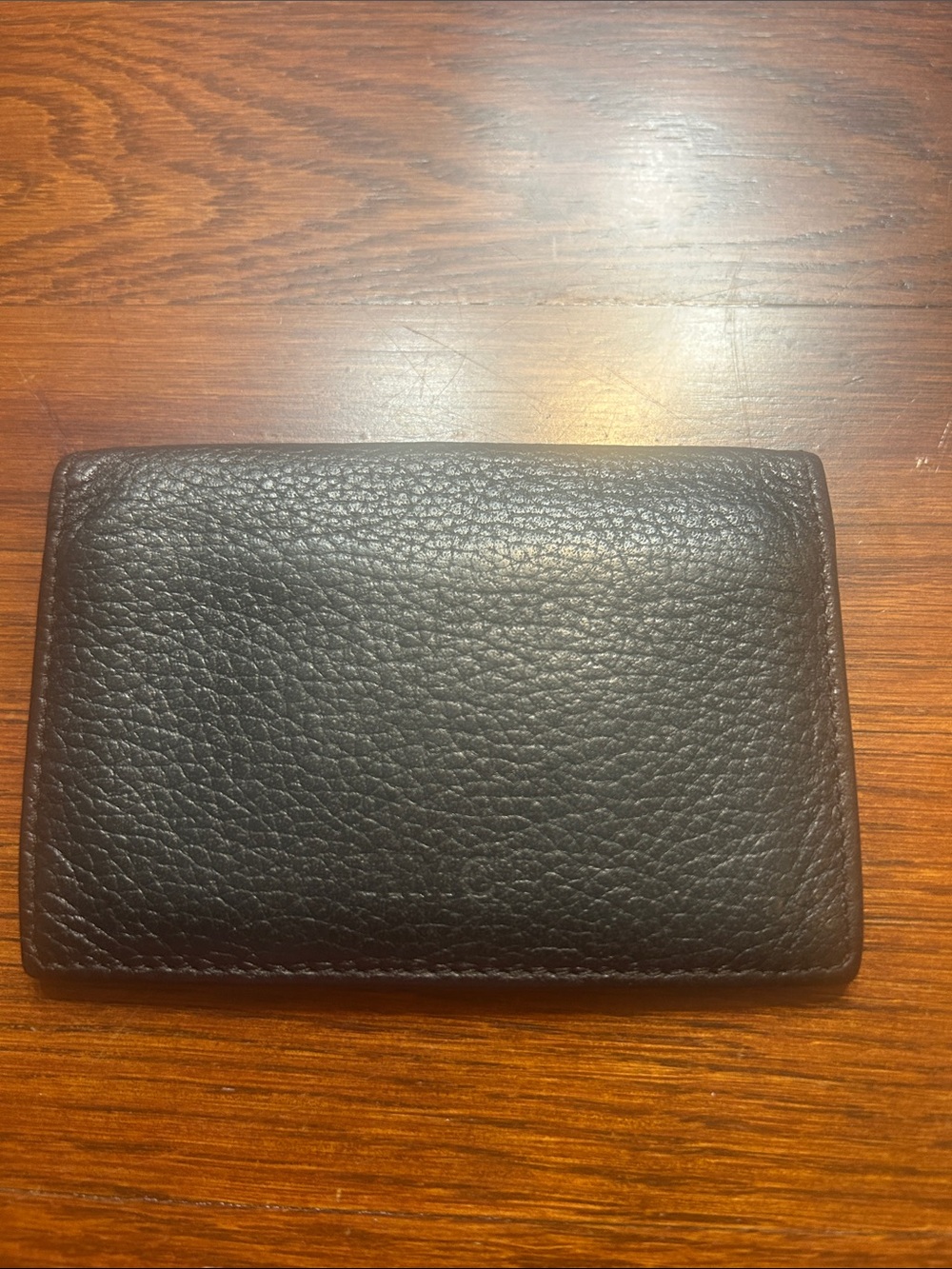 Mark Graham Classic Black pebbled Leather Men's Minimalist Card Wallet READ